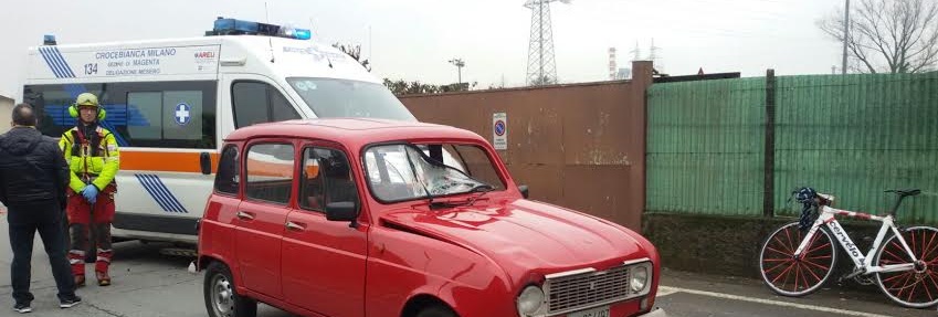 Ciclista investito: Paura a Boffalora