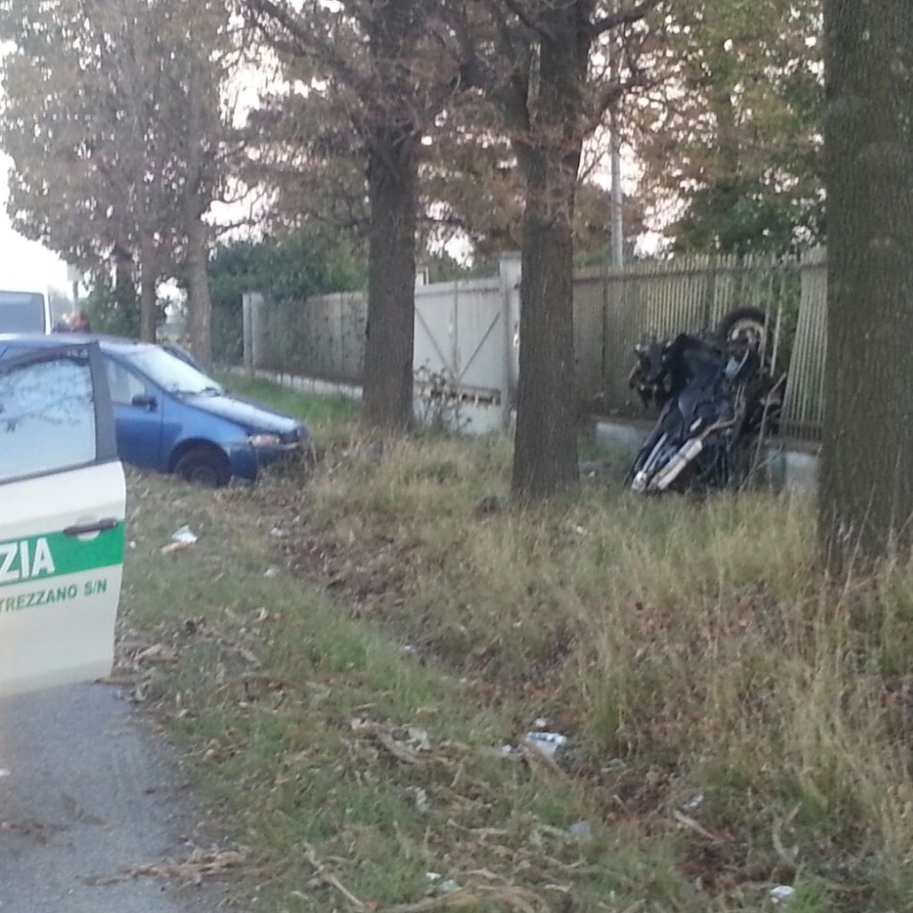Cusago, motociclista in gravi condizioni