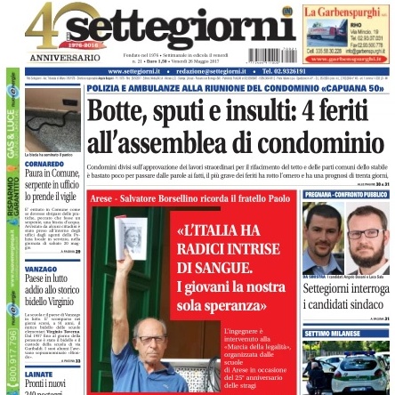 Il nuovo numero di Settegiorni è in edicola