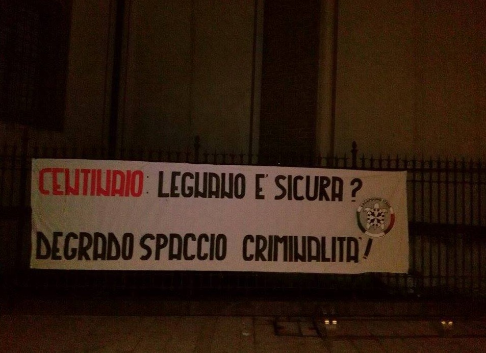 Legnano, CasaPound: “Degrado, spaccio e criminalità: la sicurezza è un miraggio”