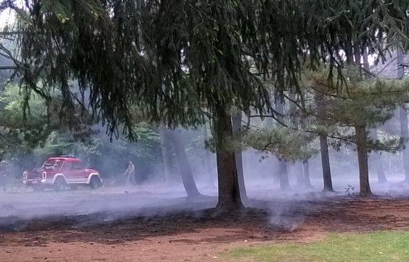 Legnano, Pasqua con principio di incendio nel parco per la grigliata