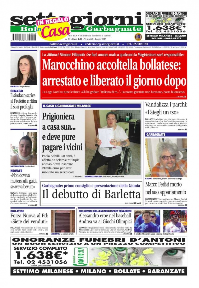 Libero il giorno dopo il marocchino che ha accoltellato un bollatese