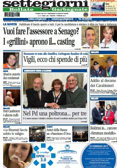 Settegiorni Bollate-Garbagnate è in edicola: ecco le notizie in primo piano