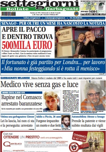 Settegiorni Bollate-Garbagnate è in edicola: ecco le notizie in primo piano