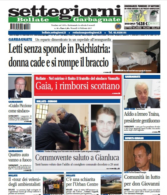 Settegiorni Bollate-Garbagnate è in edicola, le notizie in primo piano