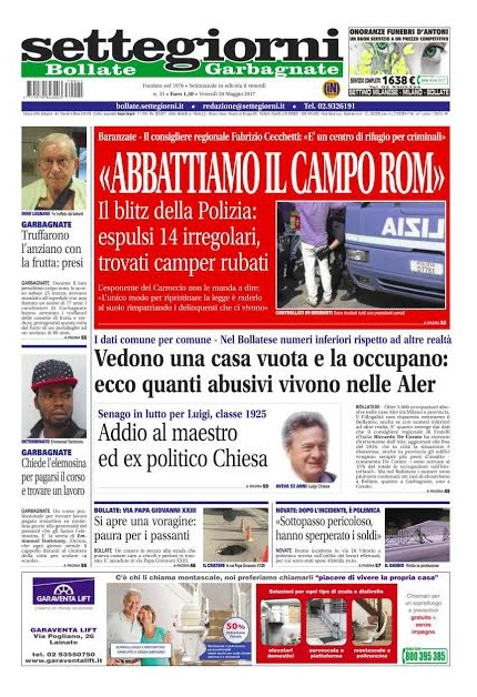 Settegiorni Bollate è in edicola