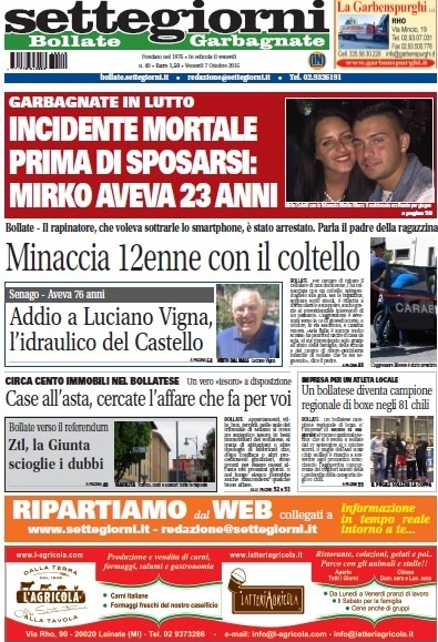 Settegiorni Bollate è in edicola: ecco cosa trovate nel nuovo numero