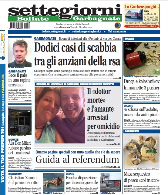 Settegiorni Bollate è in edicola, le notizie in primo piano