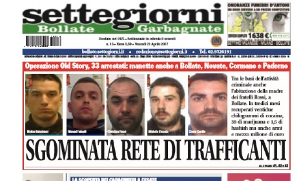 Settegiorni Bollate, in edicola il nuovo numero: la prima pagina