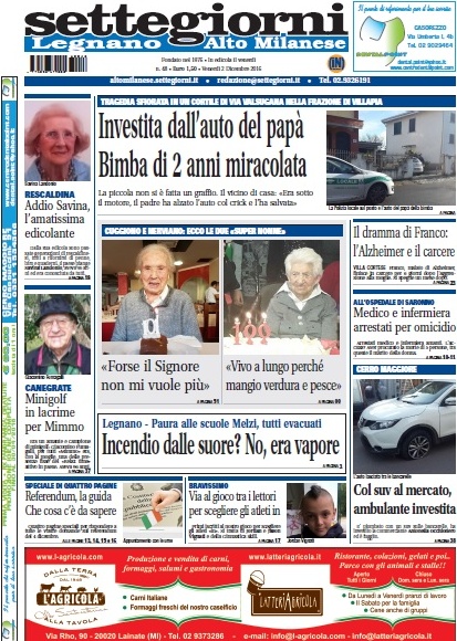 Settegiorni Legnano Altomilanese è in edicola, ecco le notizie in primo piano
