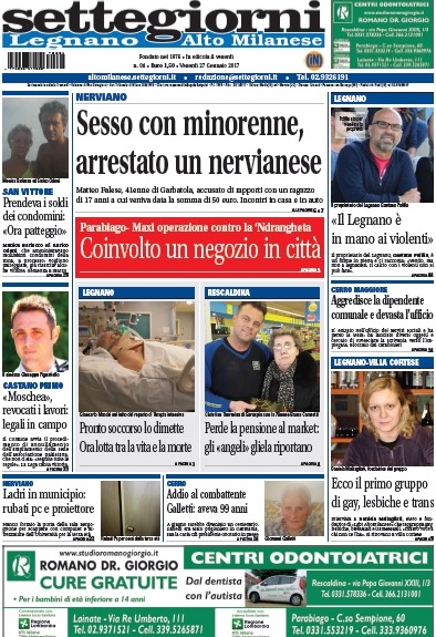 Settegiorni Legnano Altomilanese è in edicola: ecco le notizie in primo piano