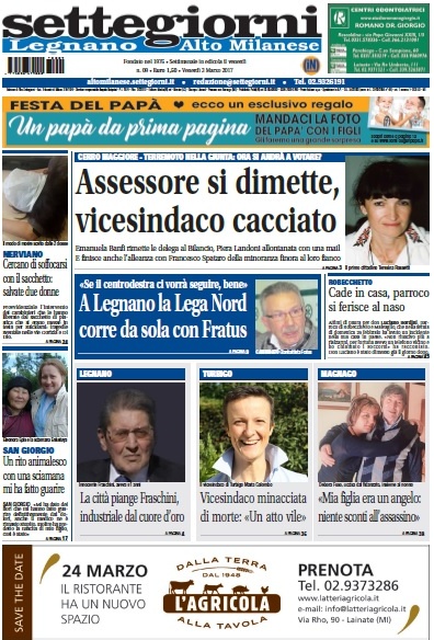 Settegiorni Legnano Altomilanese è in edicola, ecco le notizie in primo piano