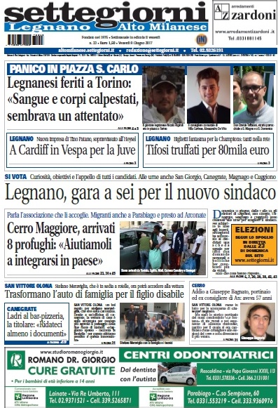 Settegiorni Legnano Altomilanese è in edicola: ecco le notizie in primo piano