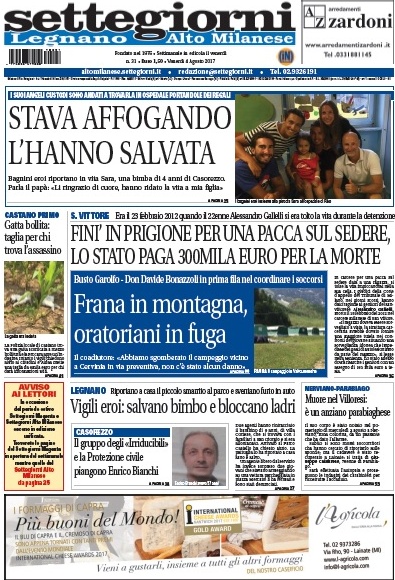 Settegiorni Legnano Altomilanese è in edicola, ecco le notizie in primo piano