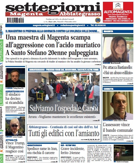 Settegiorni Magenta-Abbiategrasso in edicola: le notizie in primo piano