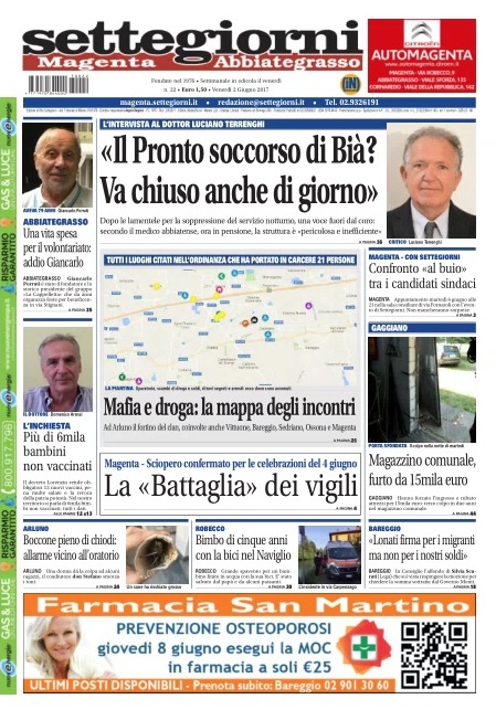 Settegiorni Magenta è in edicola