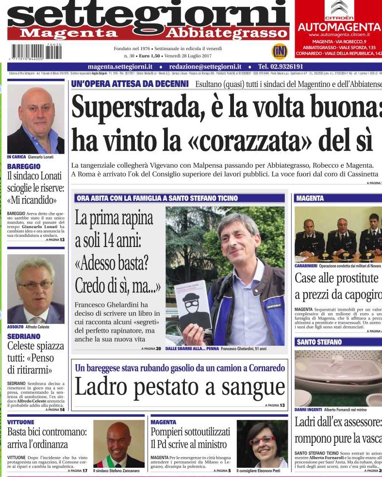 Settegiorni Magenta è in edicola