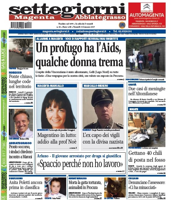 Settegiorni Magenta è in edicola, in primo piano l’Aids tra i profughi