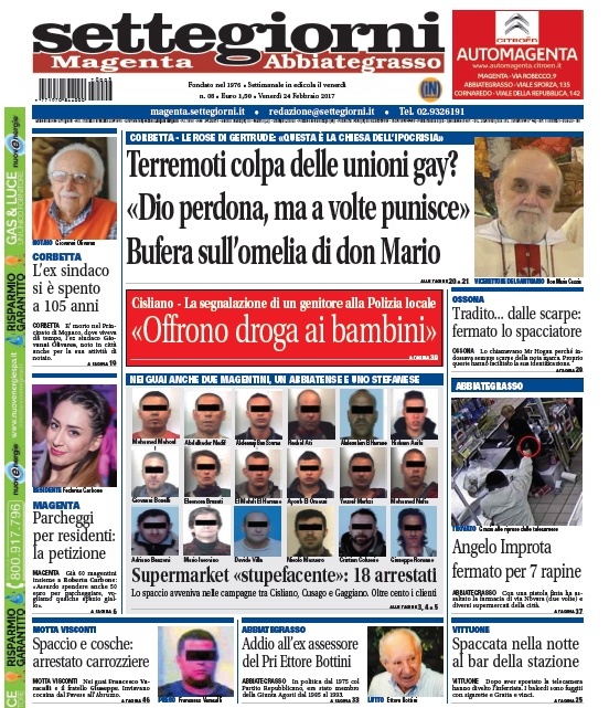 Settegiorni Magenta è in edicola, in primo piano la predica del don di Corbetta sui gay