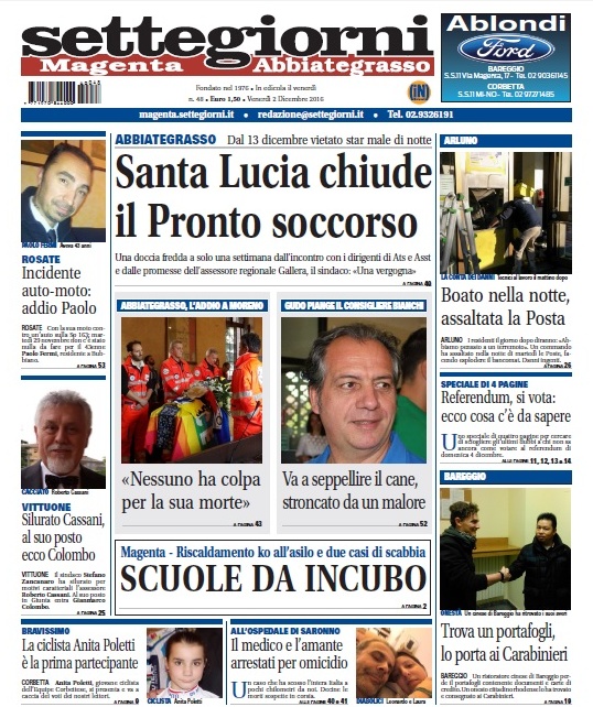Settegiorni Magenta è in edicola, le notizie in primo piano