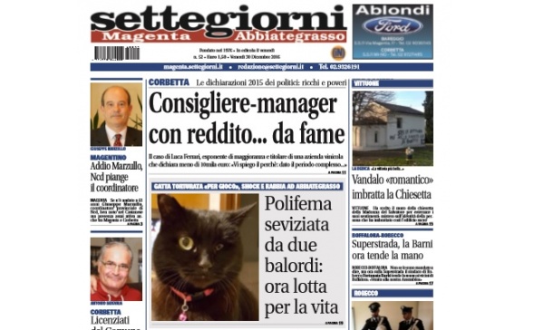 Settegiorni Magenta: scoprite la prima pagina del nuovo numero