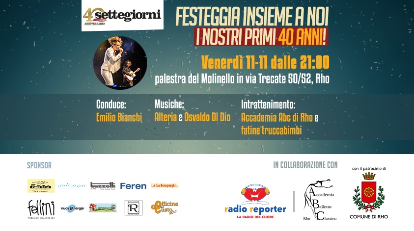 Settegiorni compie 40 anni, festeggiate con noi!