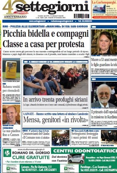 Settegiorni in edicola con importanti notizie