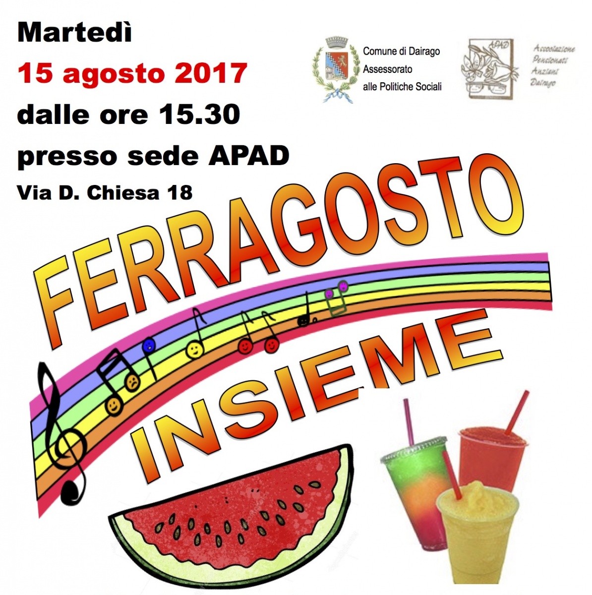 Un «Ferragosto insieme» per gli anziani dairaghesi