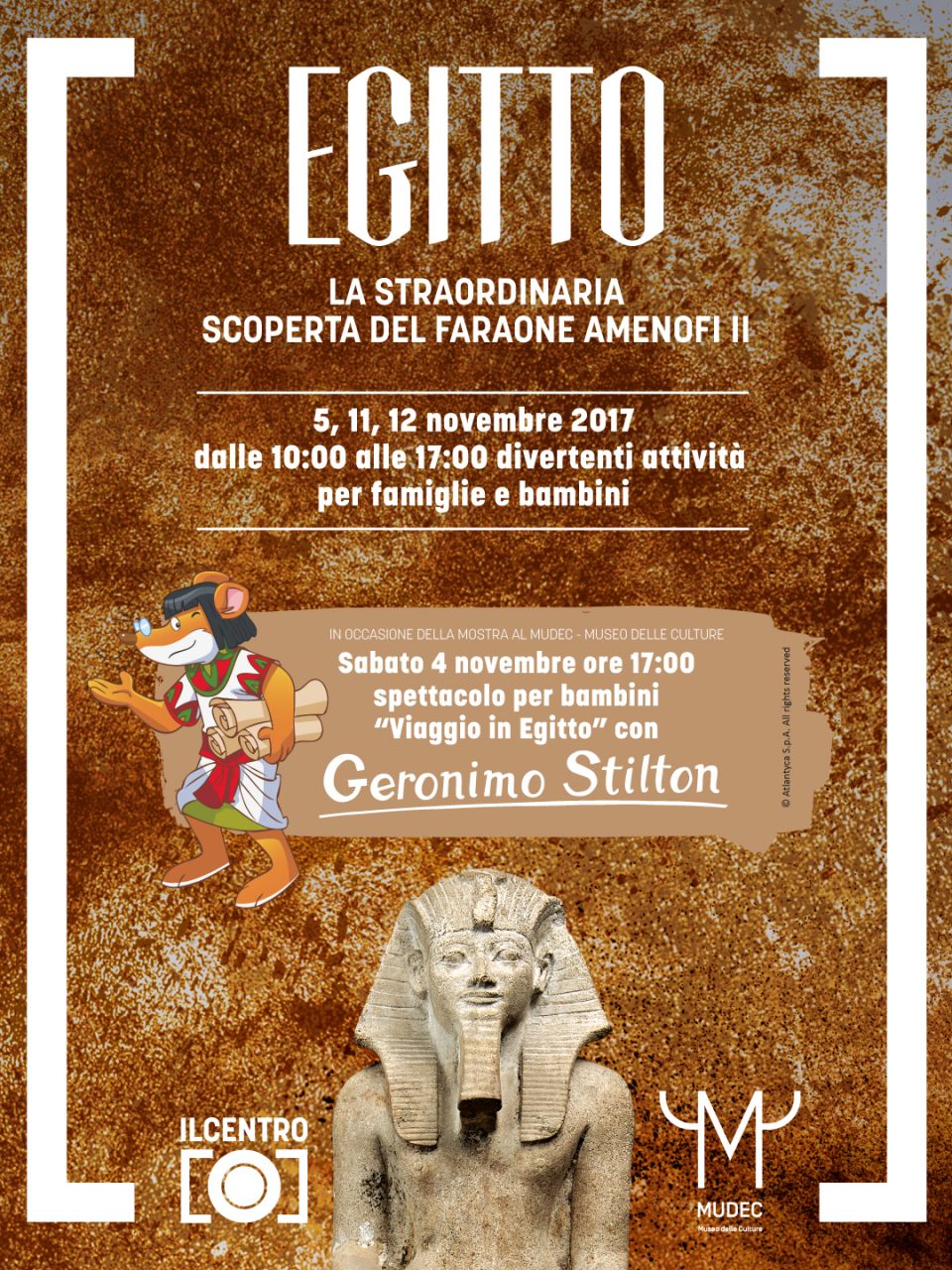Il Centro ti porta nell’antico Egitto con Geronimo Stilton