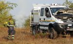 Campo in fiamme tra Cuggiono e Buscate: LE FOTO