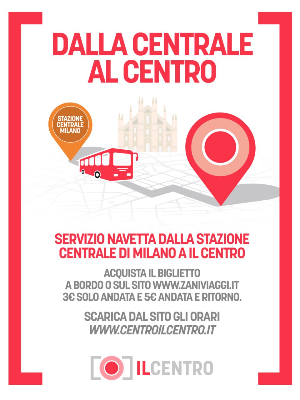 Il Centro: parte il servizio navetta da Centrale