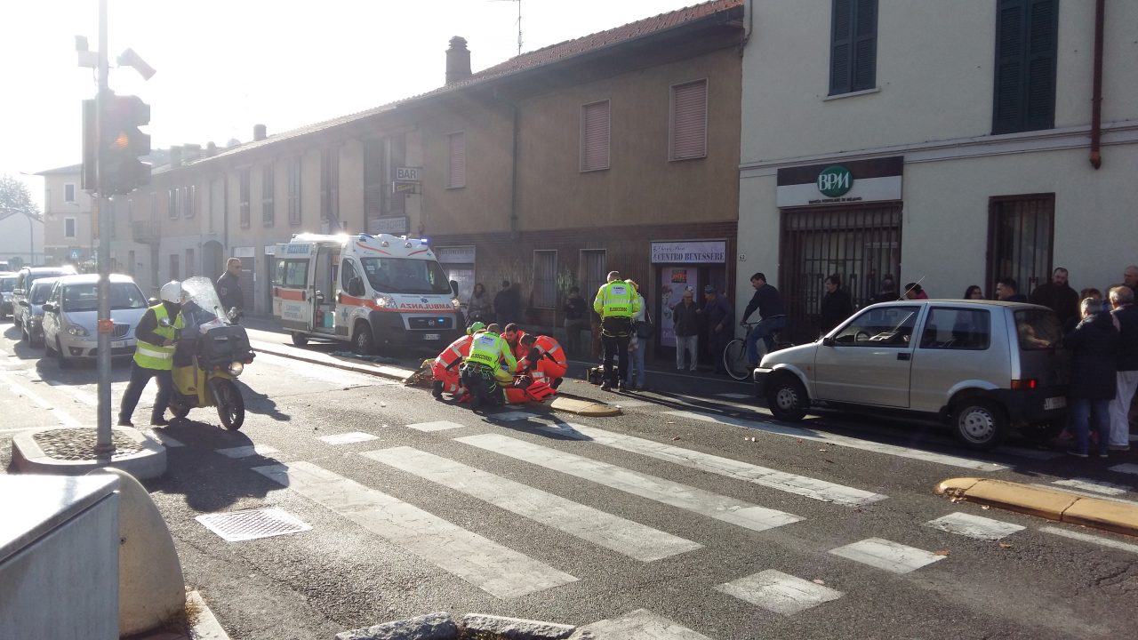 Investito 83enne a Gerenzano è grave