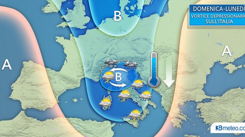 Meteo weekend torna la pioggia