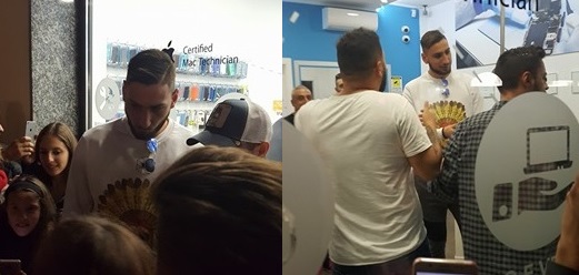 Donnarumma a spasso per il centro cittadino