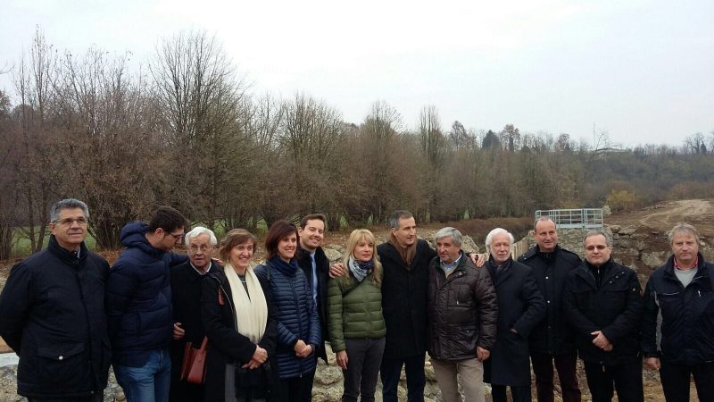 Lavori torrente Lura sopralluogo al cantiere FOTO