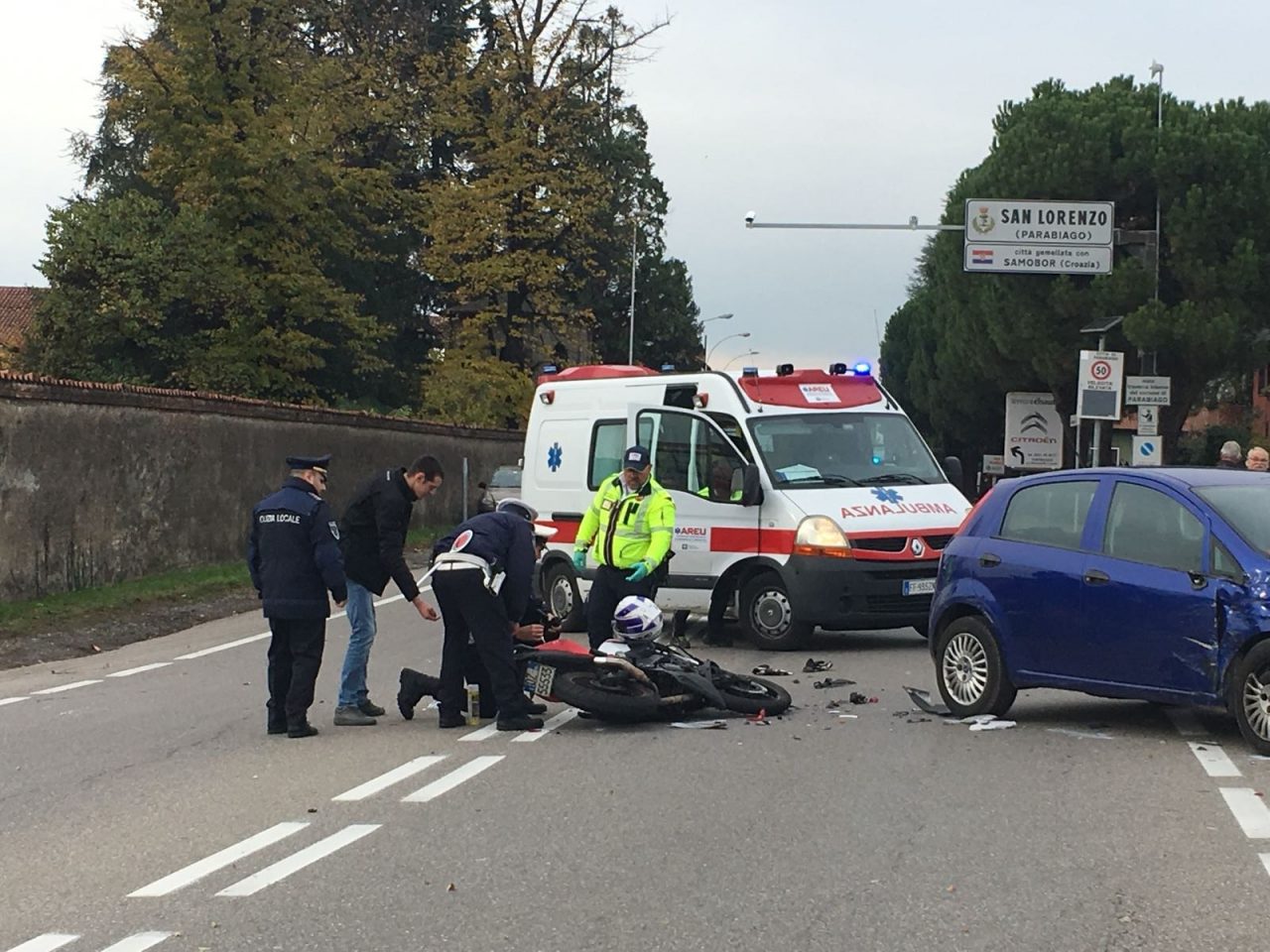 Incidente sul Sempione gravissimo ragazzo di 22 anni