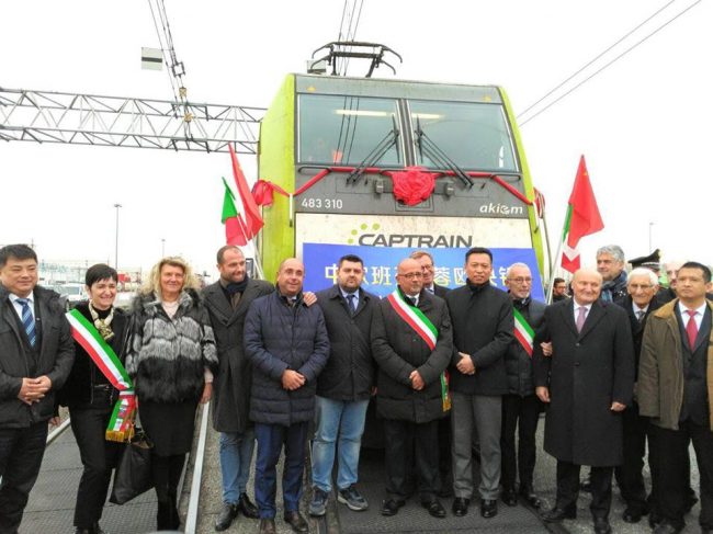 Sorte inaugura il primo treno Italia Cina