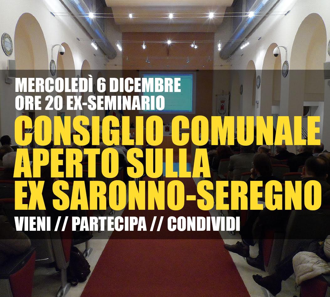 Saronno Seregno Tu@Saronno invita a partecipare al consiglio comunale aperto