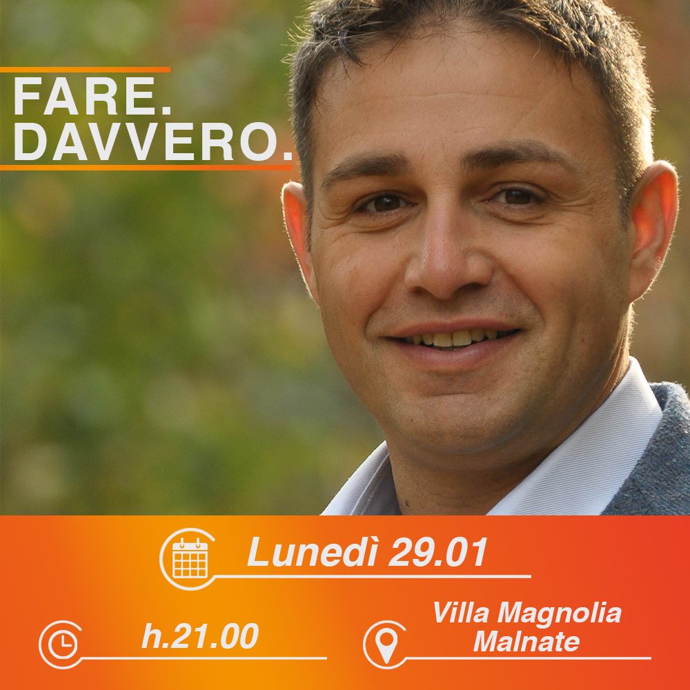 A Malnate la presentazione della candidatura di Samuele Astuni