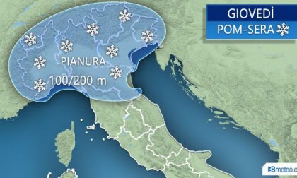 Neve giovedì in Lombardia PREVISIONI METEO