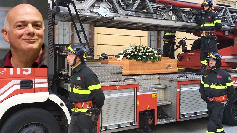 Addio a Cosimo Raimondi, la città saluta il comandante dei vigili del fuoco VIDEO