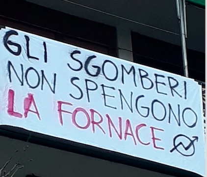 Corteo cittadino dopo lo sgombero di Fornace