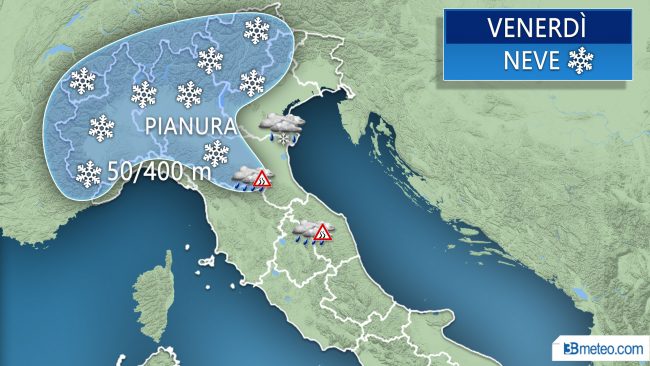 Neve Lombardia ecco le previsioni per venerdì 2 marzo