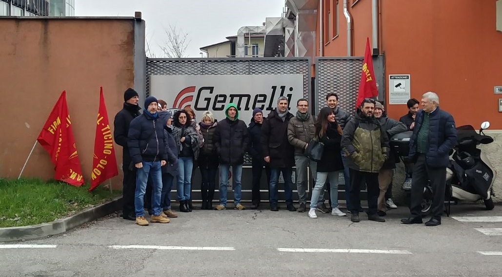 Lavoratori in sciopero alla Gemelli spa