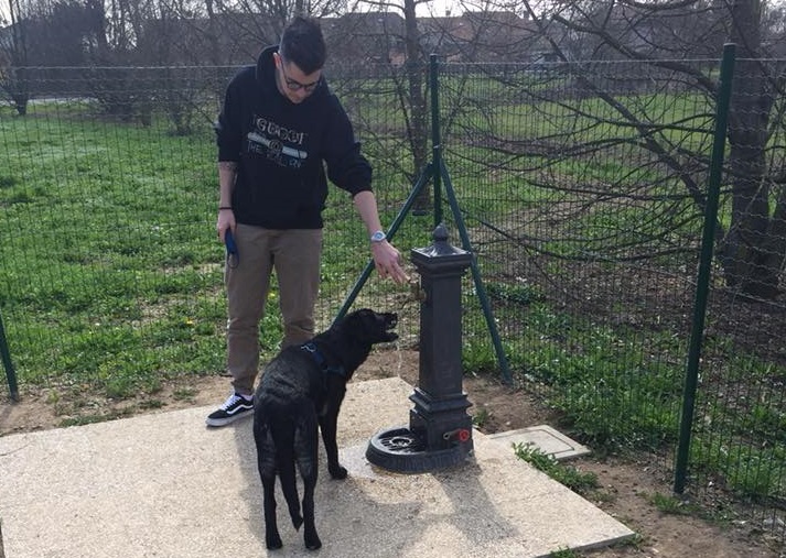 Gudo, area cani: giochi realizzati riciclando 2.500 bottiglie di plastica