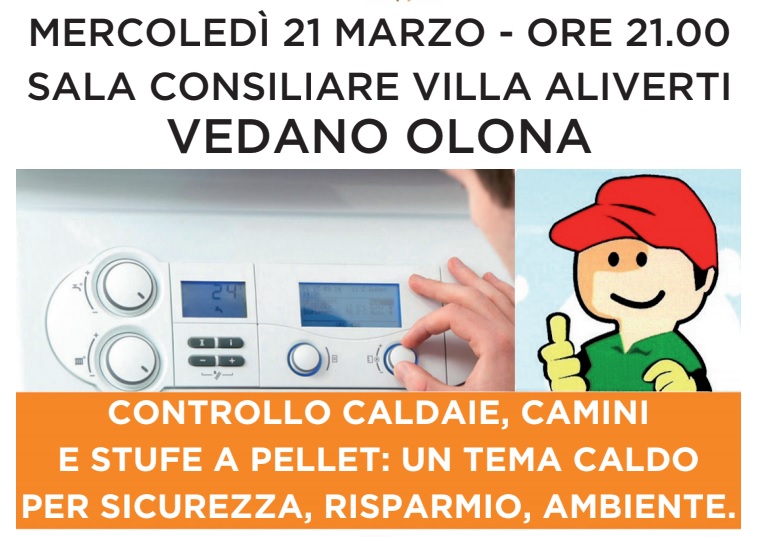 Controllo caldaie, a Vedano una serata  “ambiente e sicurezza”