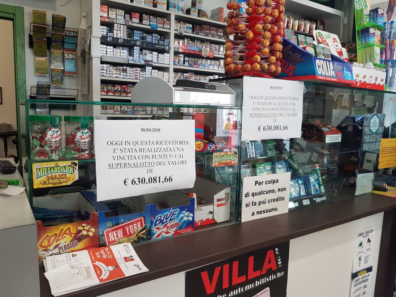 Vincita record al Superenalotto da più di mezzo milione