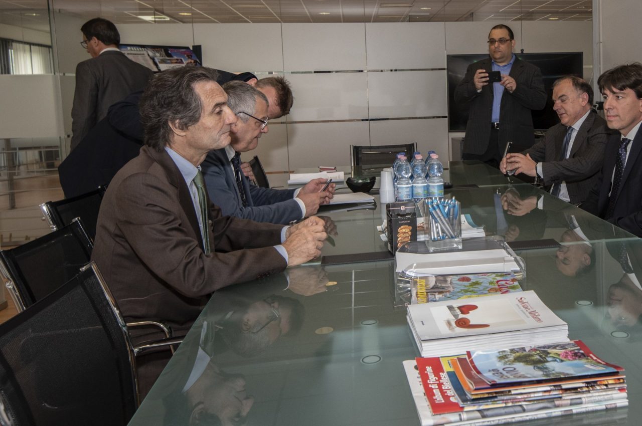 Attilio Fontana ospite nella sede Netweek a Merate FOTO