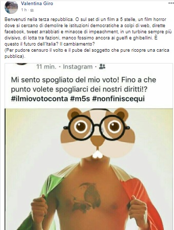 Consigliere nudo sui social: “Un film horror”