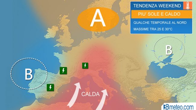Ancora pioggia ma le temperature si impennano PREVISIONI METEO